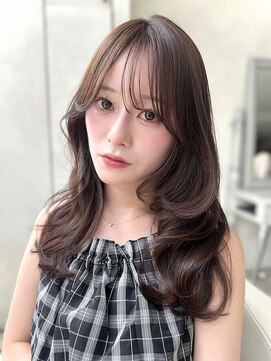 ザックラフィネ(ZACC raffine) マロンベージュ/韓国ヘア/シースルーバンク/フェミニン/前髪