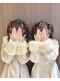 立体リボンツインテール