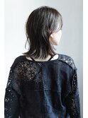 姫カットレイヤーくびれミディアムボブマロンベージュ