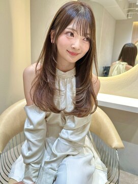 ロンド アンブル 四条烏丸(Lond ambre) 【Lond ambre】小顔見せ韓国風耳掛けレイヤー×艶ベージュ