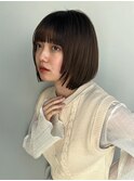 コンパクトボブ/ワンレンベース/タイトシルエット/ナチュラル