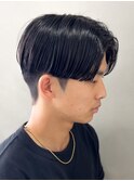 センターパート/ニュアンスパーマ/カルマパーマ/メンズ/眉毛