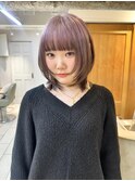 ウルフカットデザインカラーピンクダブルカラー横浜