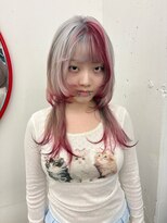 クク 渋谷(QUQU) ポイントカラー デザインカラー 赤 ハイトーン