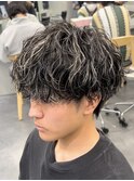 シャドウパーマツイストスパイラルパーマルーズパーマメンズヘア