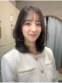 イメチェン外ハネボブ美髪ワイドバング顔周りレイヤーカット
