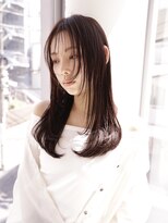 エムスラッシュ 新百合ヶ丘(M.SLASH) 顔周りカット/レイヤーロング/黒髪/シースルーバング/新百合ヶ丘