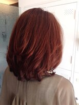 ローレン(LOREM)&nbsp;【LOREM　石井】大人上質ワンカールボブ/レッド/こっくりカラー