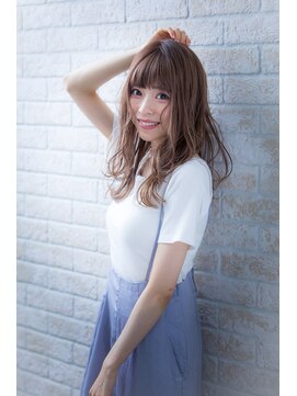 ヘアーアートシフォン 池袋西口店(Hair art chiffon) ハイライトオリーブカラーシアーベージュセミウェットウェーブ