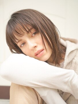 パール(PearL) 《PearL》シースルーバングのニュアンスボブ