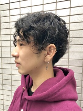 キャラ 池袋本店(CHARA) センターパートマッシュ×無造作パーマ【池袋/メンズパーマ】