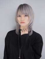 リアイス(Re:ICE) ミニウルフ/くすみブルー/流れるレイヤー/インナーハイライト