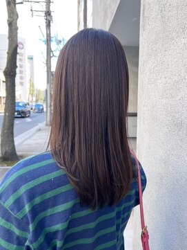 スイート ヘアデザイン(Suite HAIR DESIGN) 髪質改善ストレート　アッシュグレージュ　セミロング