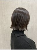 切りっぱなしボブandグレージュカラー