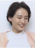 前髪なし/ナチュラルショート/アースカラー/20代/30代/40代/50代