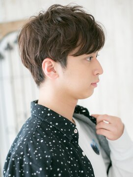 モッズヘアメン 札幌月寒店(mod's hair men) 流行りのマットブラウン斜めバングビジカジショートｌ札幌月寒