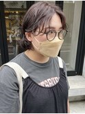 【三ツ井純】ラベンダーベージュ 前髪パーマ スタイリング簡単