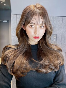 アルバム 銀座(ALBUM GINZA) レイヤーワンカール_エアリーロングピンクブラウン_9444