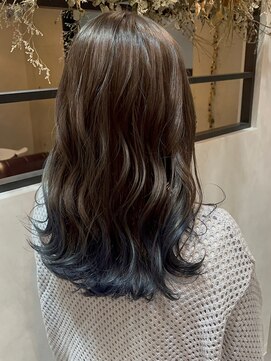 ブルーメ(Blume...) 《裾カラー》ブルーアッシュ