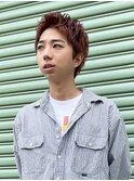 ◎men's ピンクブラウン×アップバングショート◎