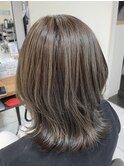 ミルクティーベージュダブルカラーハイライトカラーケアブリーチ