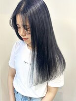 オー(OOO)&nbsp;透け感たっぷりのネイビーブルー〇