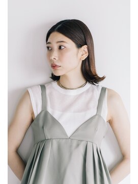 クレス 本川越店 うるツヤミディアムボブ×透明感カラー