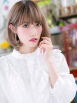 カバーヘア ブリス 志木南口駅前店(COVER HAIR bliss)&nbsp;くすみベージュ内巻きワンカール前下がりボブc6志木20代30代40代