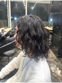 2076黒髪タイトロープドレッドニュアンスデザインマンバンヘア