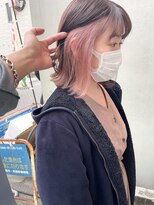 エミス バイ メルト 吉祥寺(emis by melt)&nbsp;【堀惠】インナーカラーピンクベージュ吉祥寺20代30代40代ボブ