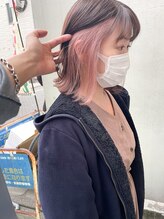 エミス バイ メルト 吉祥寺(emis by melt)&nbsp;【堀惠】インナーカラーピンクベージュ吉祥寺20代30代40代ボブ