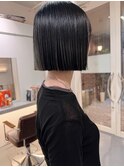 *切りっぱなしボブ×ナチュラルストレート*
