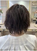 NOパーマくせ毛活かしカットショートボブ30代40代50代ゆるふわ