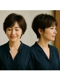 ミセス美シルエットショートボブ 20代 30代 40代 50代 60代