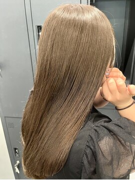 ケンジ 横浜(KENJE) ブリーチなしダブルカラー/ベージュ/艶カラー