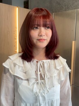 ガリカ 蔵前(Gallica) <ゲスト>華やかなスタイル、カシスレッド x ミディアムレイヤー