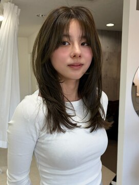 エンリッチヘア(enrich hair) 春夏カラー/オリーブ/レイヤー/2wayバング
