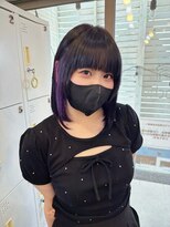 セブンルックス モカ 宇都宮鶴田店(7LOOKS mocha)&nbsp;むらさきのインナーカラー