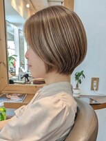 ヘアスタジオルース(HAIR STUDIO LUZ)&nbsp;【艶ベージュ】40代50代60代の大人ボブ/白髪ぼかしハイライト