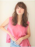 シアーベージュの柔らかカールスタイル☆イルミナカラー