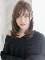 【ROMA】大人かわいい/髪質改善/耳かけレイヤーカットセミディ
