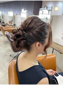 結婚式お呼ばれセット ねじり編みシニヨン