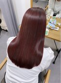 20代 30代 40代 ロング レッドブラウン 髪質改善トリートメント