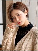 ★くびレイヤーシアーカラーナチュラルカール愛されショート