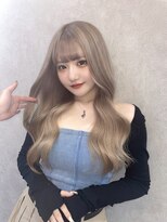 ロンド レア 天神大名店(Lond Le’a) デザインカラー/レイヤーカット/ウェットヘア/オリーブベージュ