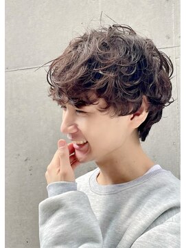 レスピア 銀座中央通り店(Respia) 前下がりマッシュ×波打ちパーマ【銀座／有楽町】30代40代50代