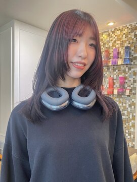 ネオリーブアイム 横浜西口店(Neolive aim) チェリーレッドアンブレラカラーレイヤーカット横浜【横浜】