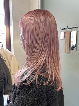 ソルトウォーター(SALT WATER) ピンクベージュ/イメチェン/ハイトーン/ブリーチ/恵比寿/代官山