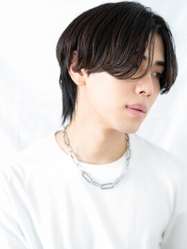 メンズヘア ビーセカンド 草加店(MENS HAIR B-2) アッシュブラック伸ばしかけメンズショートd草加