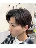センター分け&ウルフスタイル